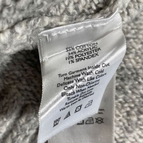 Eddie Bauer Lounge Turtleneck Rag Wool Sweater Soft & Cozy‎ Grey XS - Picture 9 of 10